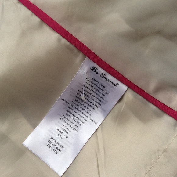 Ben Sherman short trench cream jacket, xs new - Picture 4 of 6